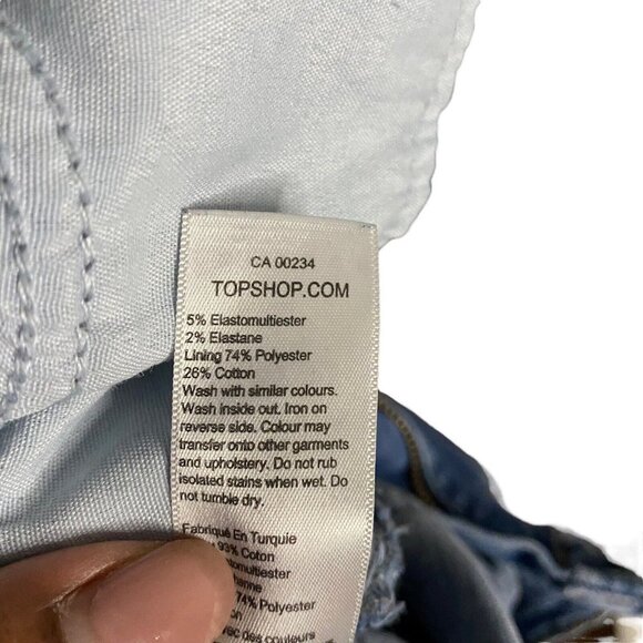 Topshop Women's Jaimie Medium Indigo Skinny Denim Jeans - Picture 8 of 9